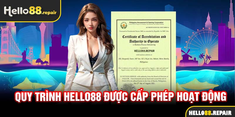 Quy trình Hello88 được cấp phép hoạt động